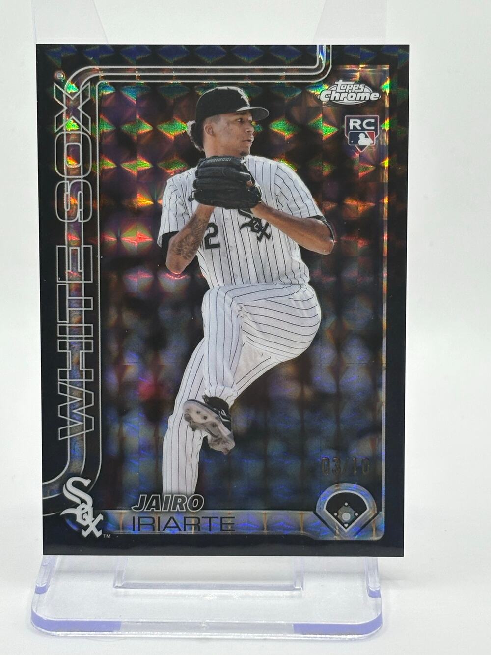 2025 Topps Chrome Jairo Iriarte Rookie Black Geometric Refractor 3/10 SSP RC